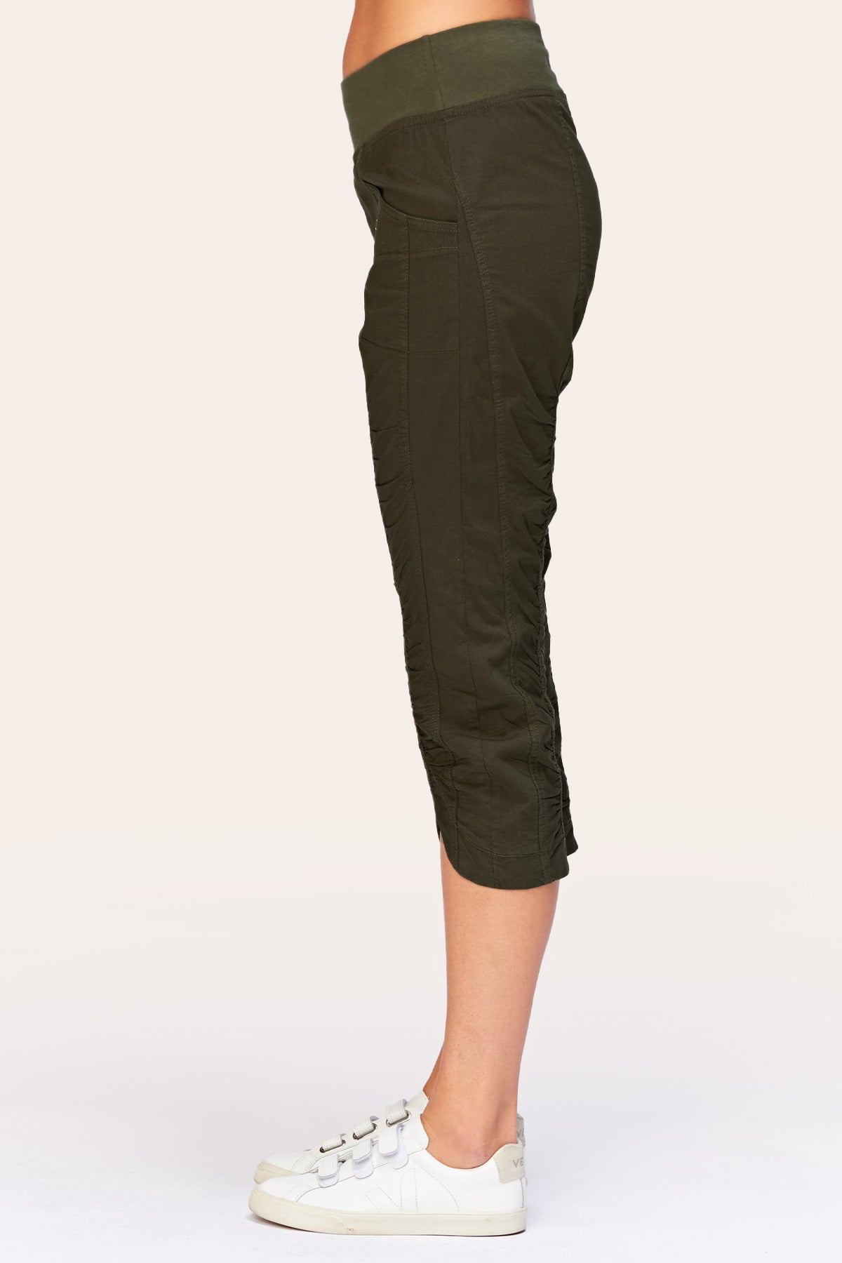 Iris Crop in Olive  - XCVI