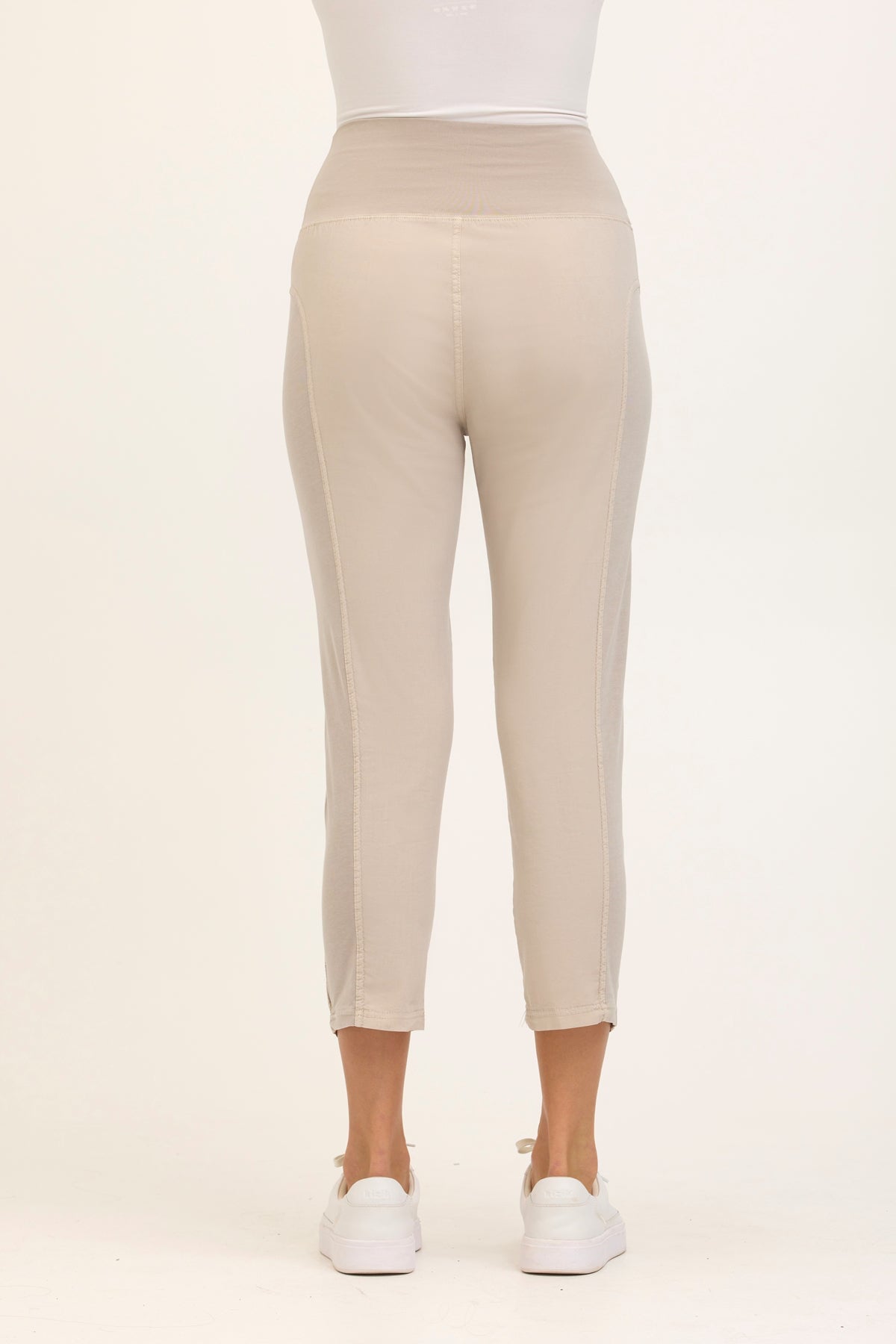Wearables High Waist Poplin/Jersey Jetter Crop Legging  - XCVI