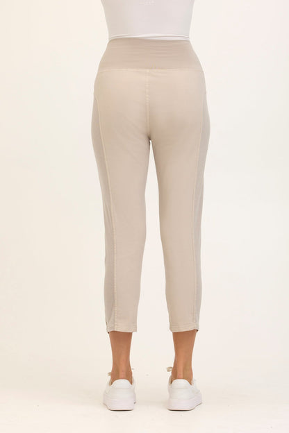 Wearables High Waist Poplin/Jersey Jetter Crop Legging  - XCVI