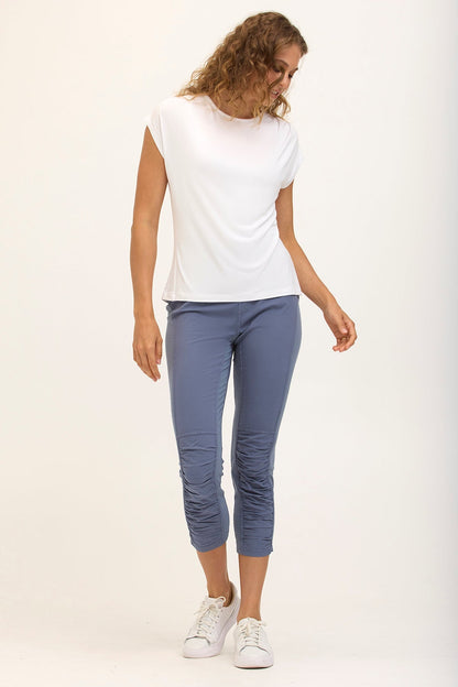 Wearables High Waist Poplin/Jersey Jetter Crop Legging  - XCVI