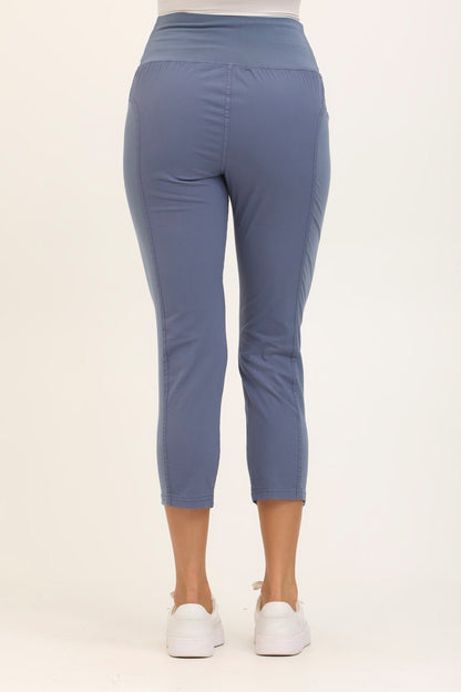 Wearables High Waist Poplin/Jersey Jetter Crop Legging  - XCVI