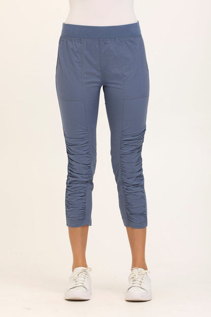 Geyser Stretch Poplin 2-Pockets Pull-On Waistband Crop Pant  - XCVI