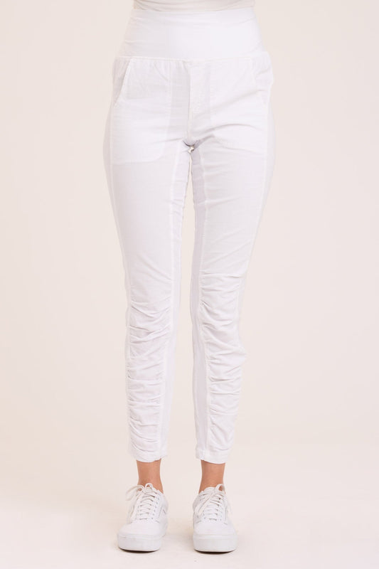 Cord Penny Legging in White  - XCVI