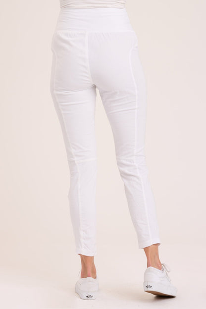 Cord Penny Legging in White  - XCVI