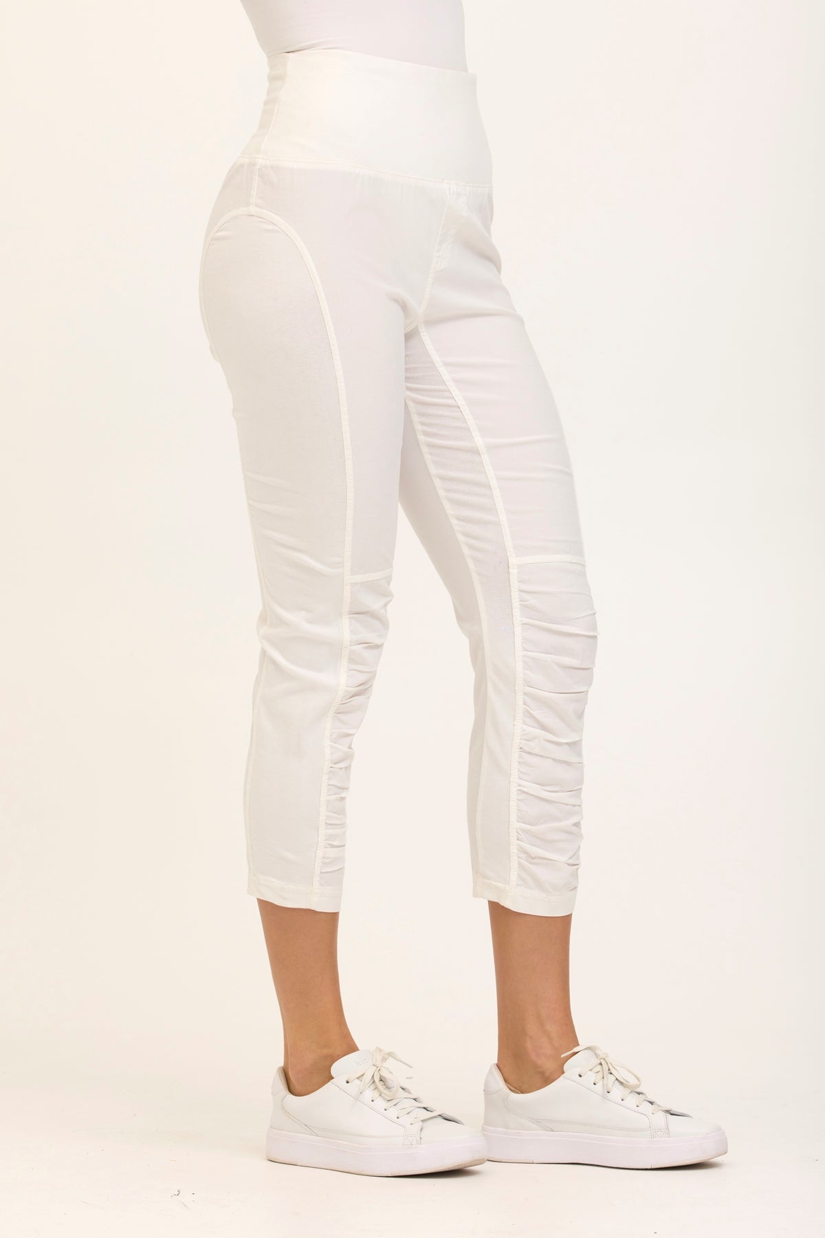 High Waist Jetter in White  - XCVI