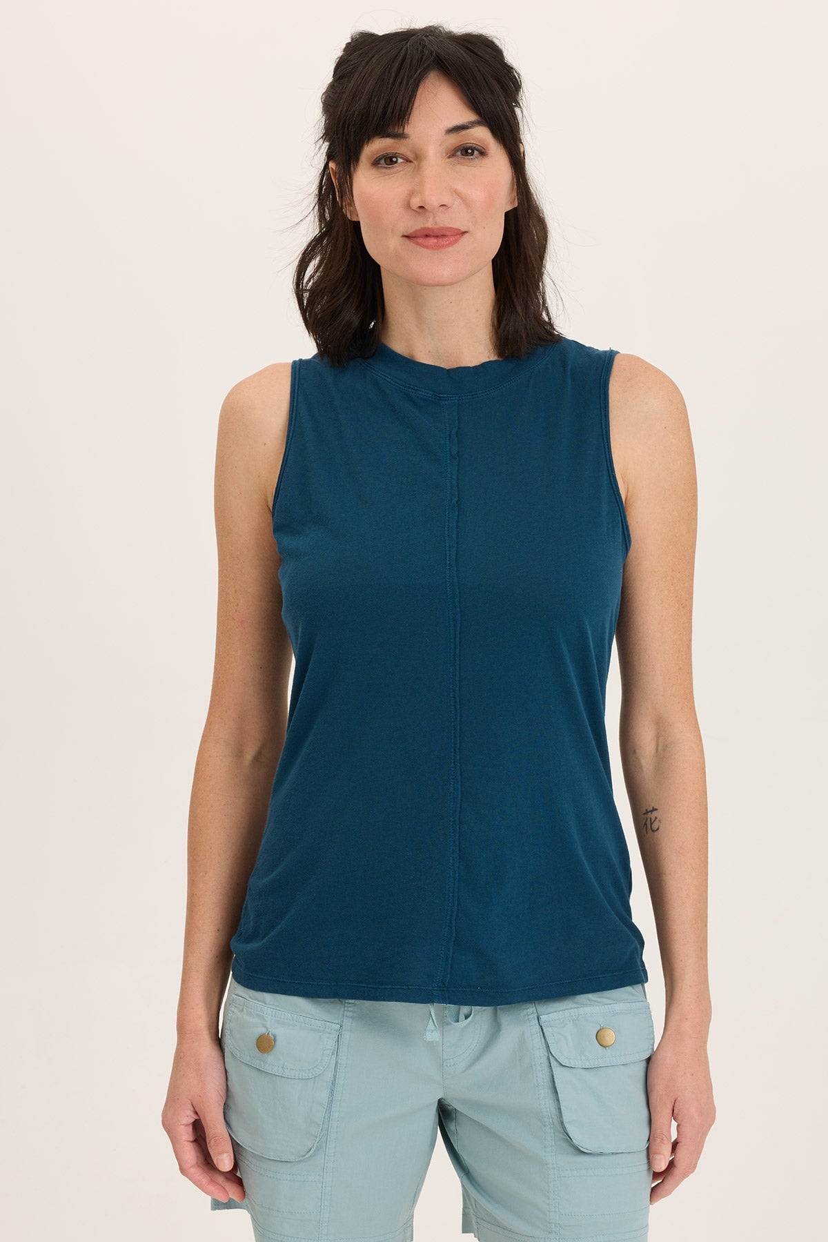 Wearables Lunell Stretch Jersey Boat Neck Tank Top Abyss Pigment - XCVI