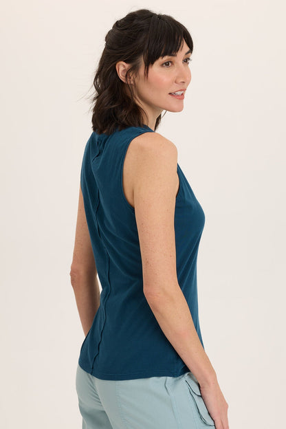 Wearables Lunell Stretch Jersey Boat Neck Tank Top Abyss Pigment - XCVI