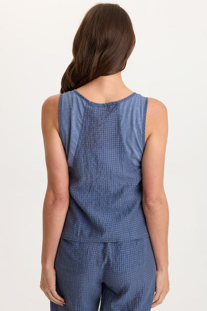 Aria Waffle Weave Bra-Friendly Sporty Tank Hypnotic Pigment - XCVI