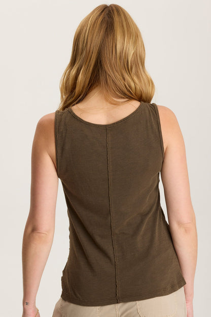 Sherwin Scoop Neck Cinchable Tank Westgate Pigment - XCVI