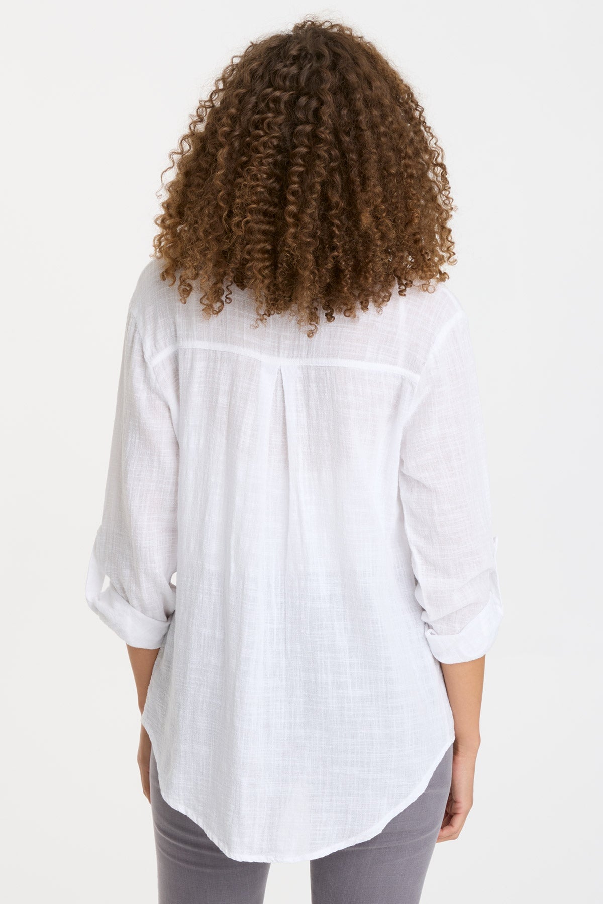 Porter Blouse in White White - XCVI