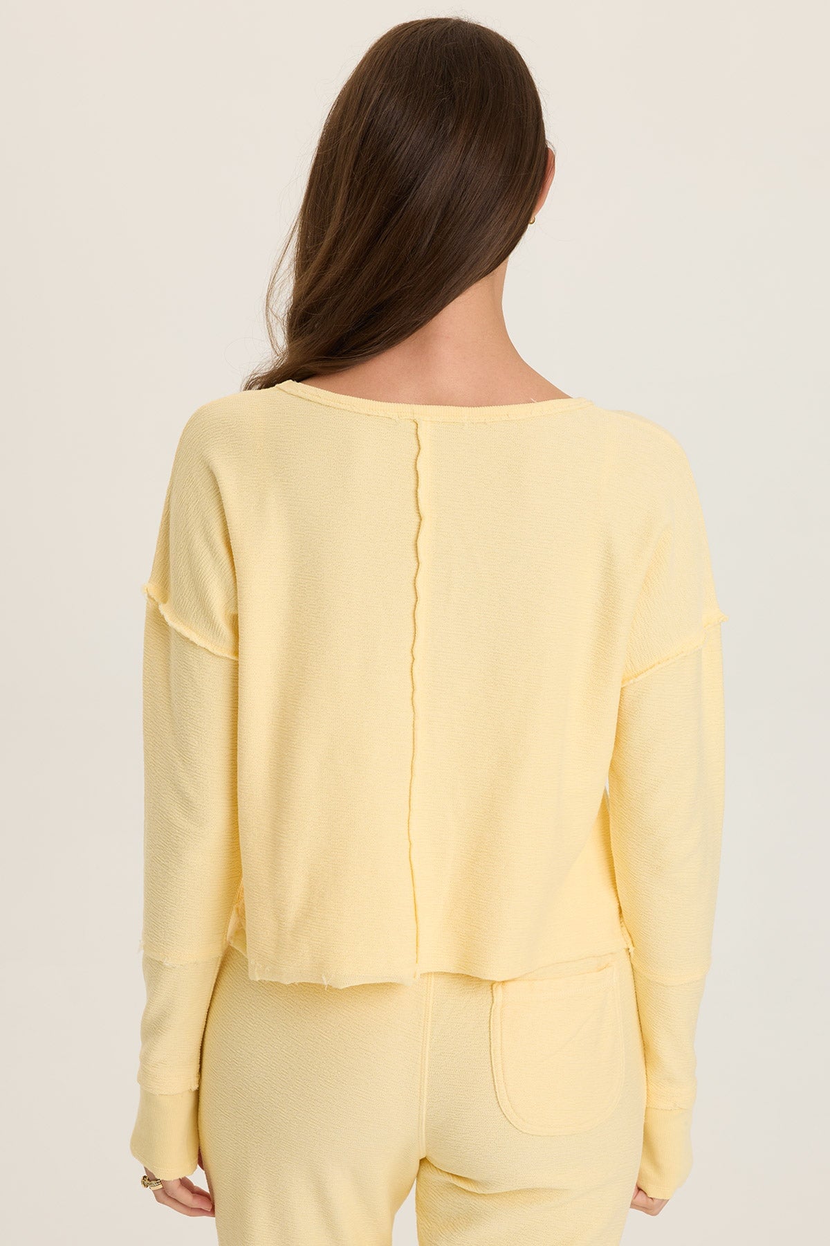 Wearables Annika Long Sleeve Boat Neck Crepe Knit Top Lunaria - XCVI