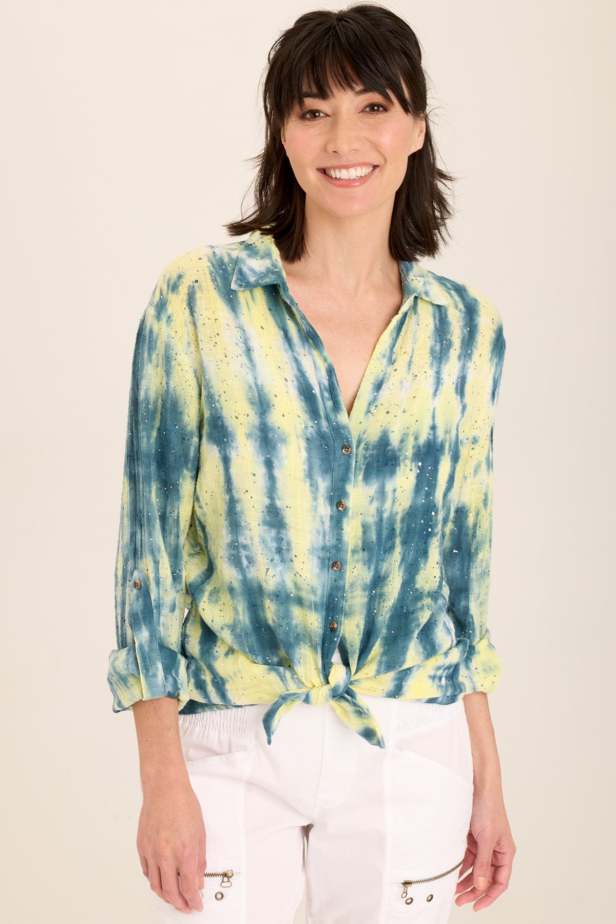 Porter Blouse Flecked Wash Daybreak - XCVI