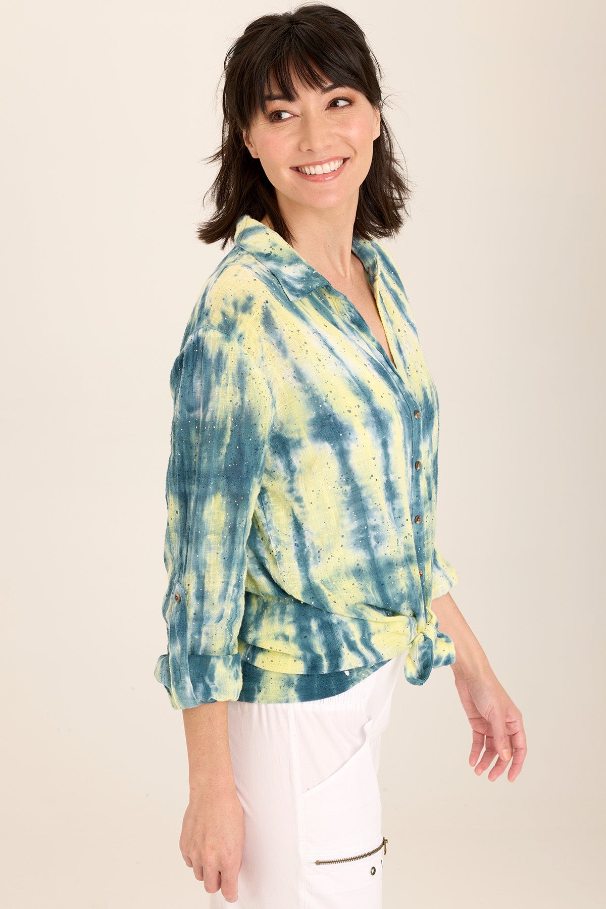 Porter Blouse Flecked Wash Daybreak - XCVI