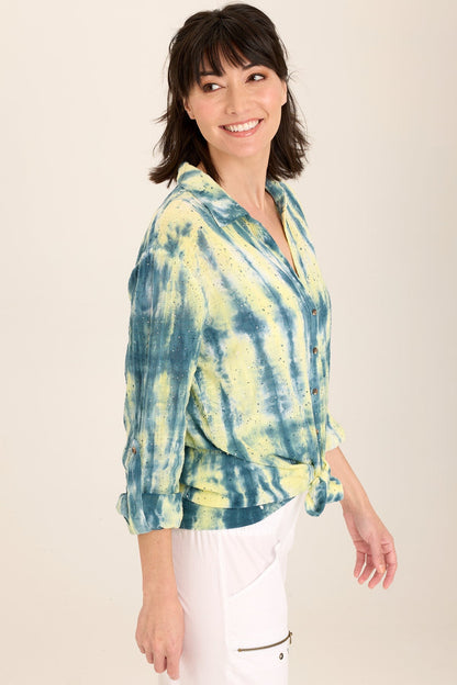 Porter Blouse Flecked Wash Daybreak - XCVI