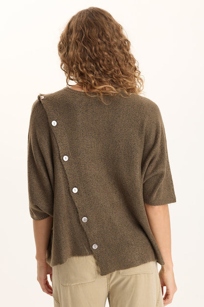 Osiris Asymmetrical Knit Sweater Poncho Chesapeake Pine - XCVI