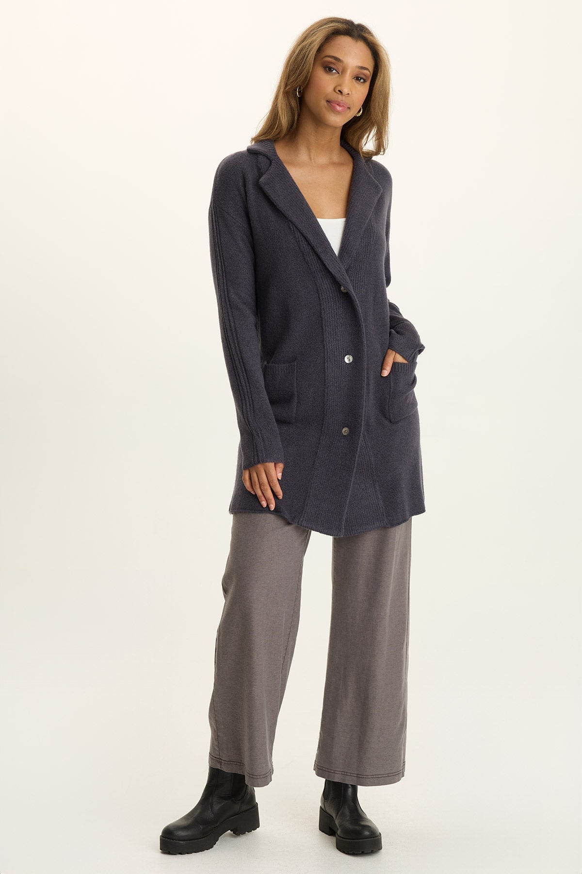 Wearables Pierson Knit Cardigan Quixotic Plum - XCVI