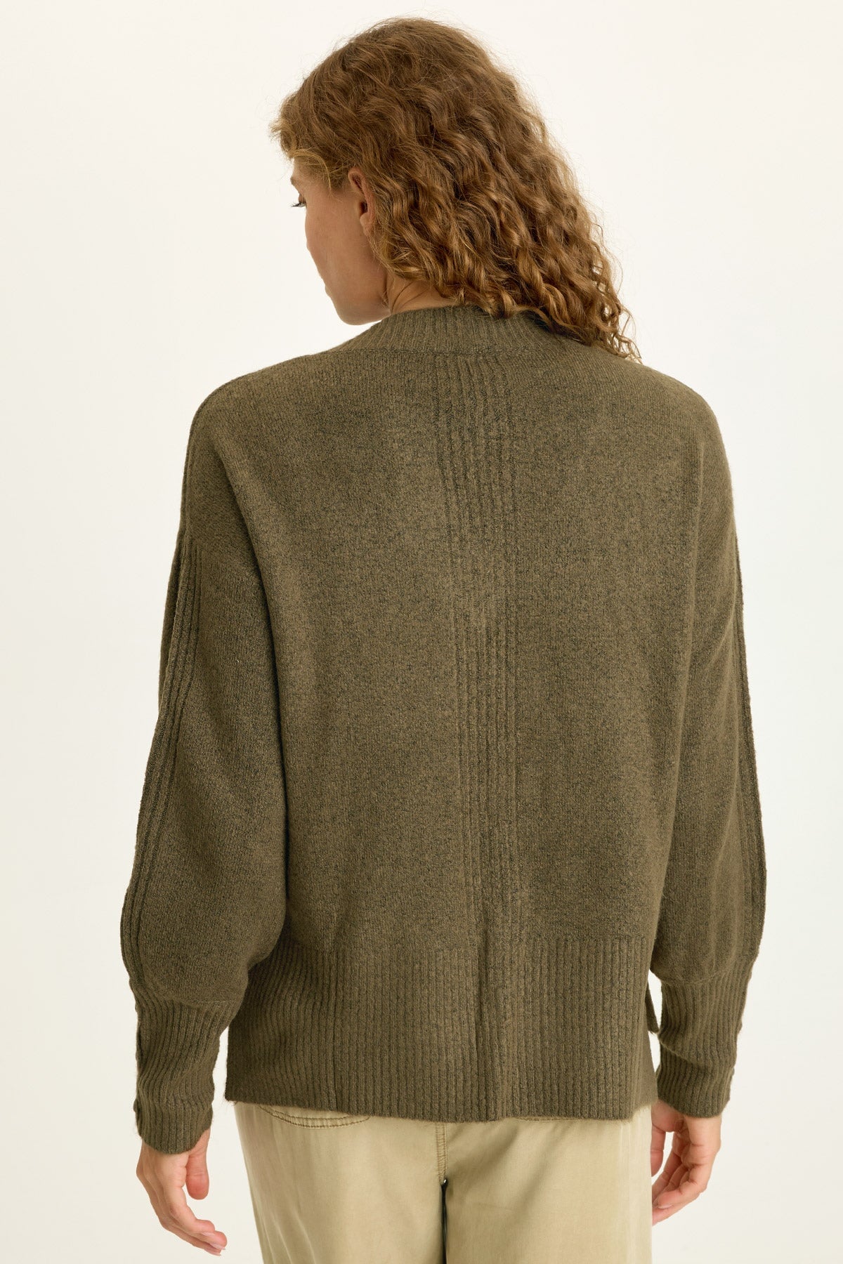Bronte Relaxed V-Neck Knit Sweater Chesapeake Pine - XCVI