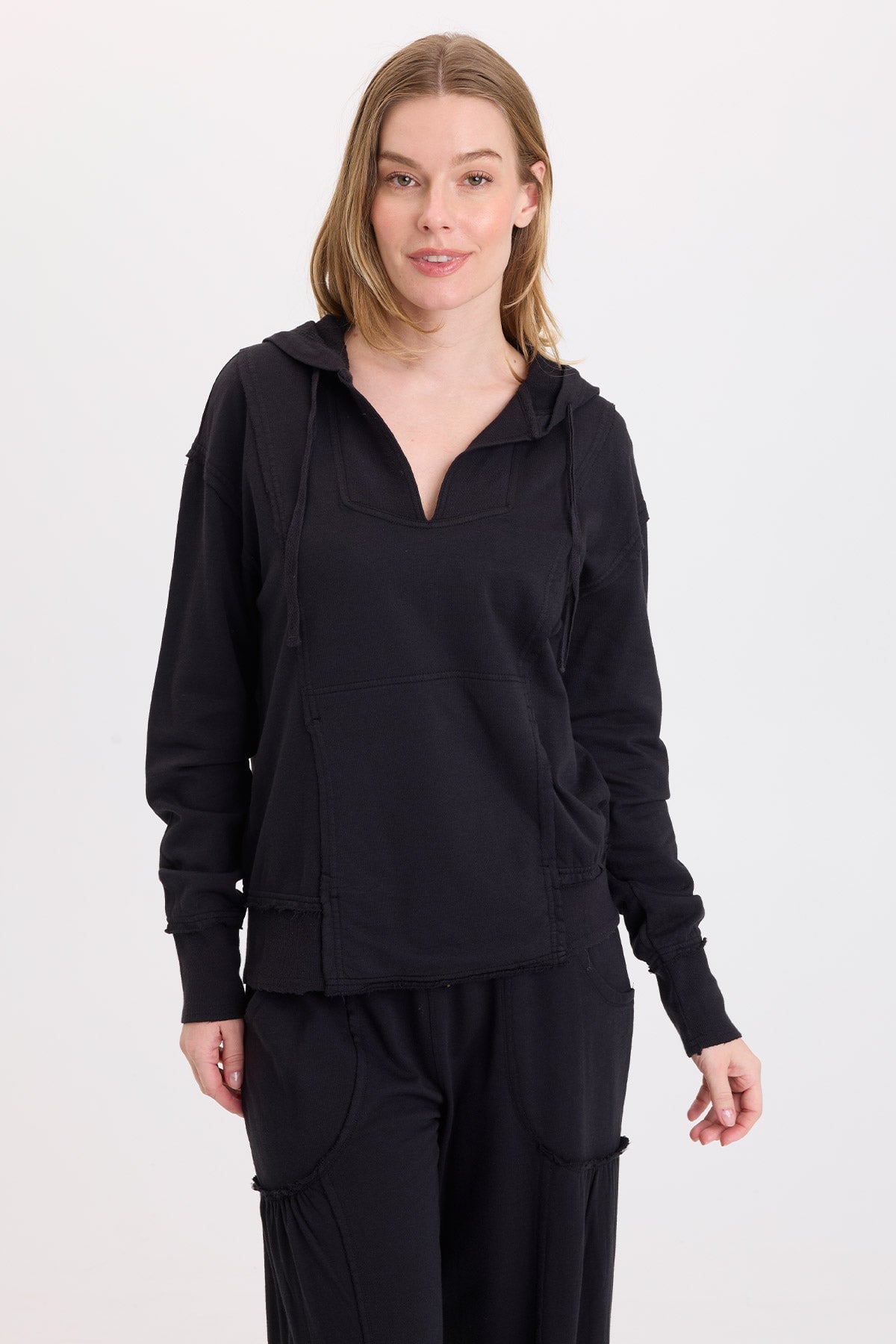Rosalyn Hoodie in Black Black - XCVI