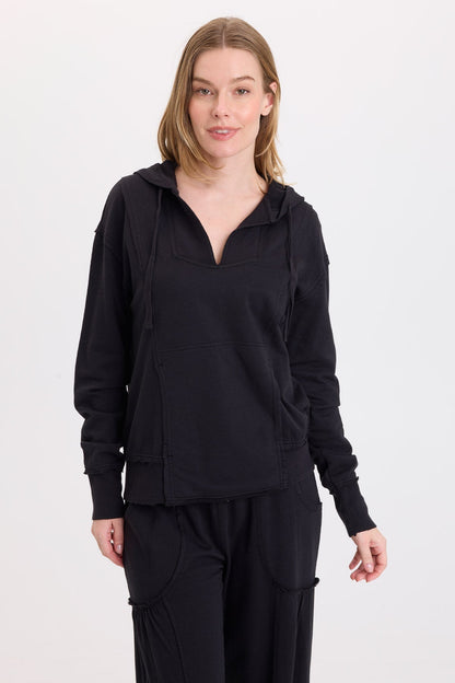 Rosalyn Hoodie in Black Black - XCVI