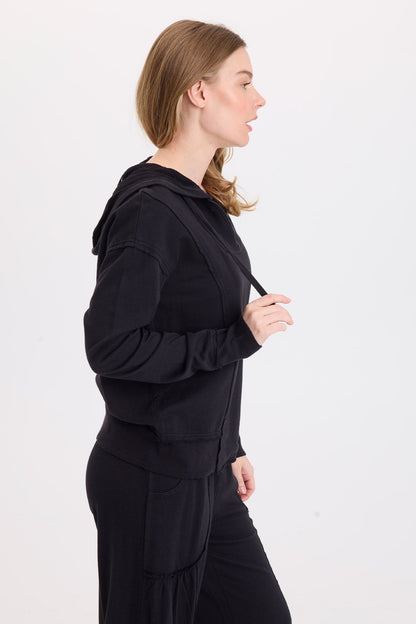 Rosalyn Hoodie in Black Black - XCVI