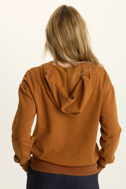 Wearables Rosalyn Casual Fleece Hoodie Maple Glaze Pigment - XCVI
