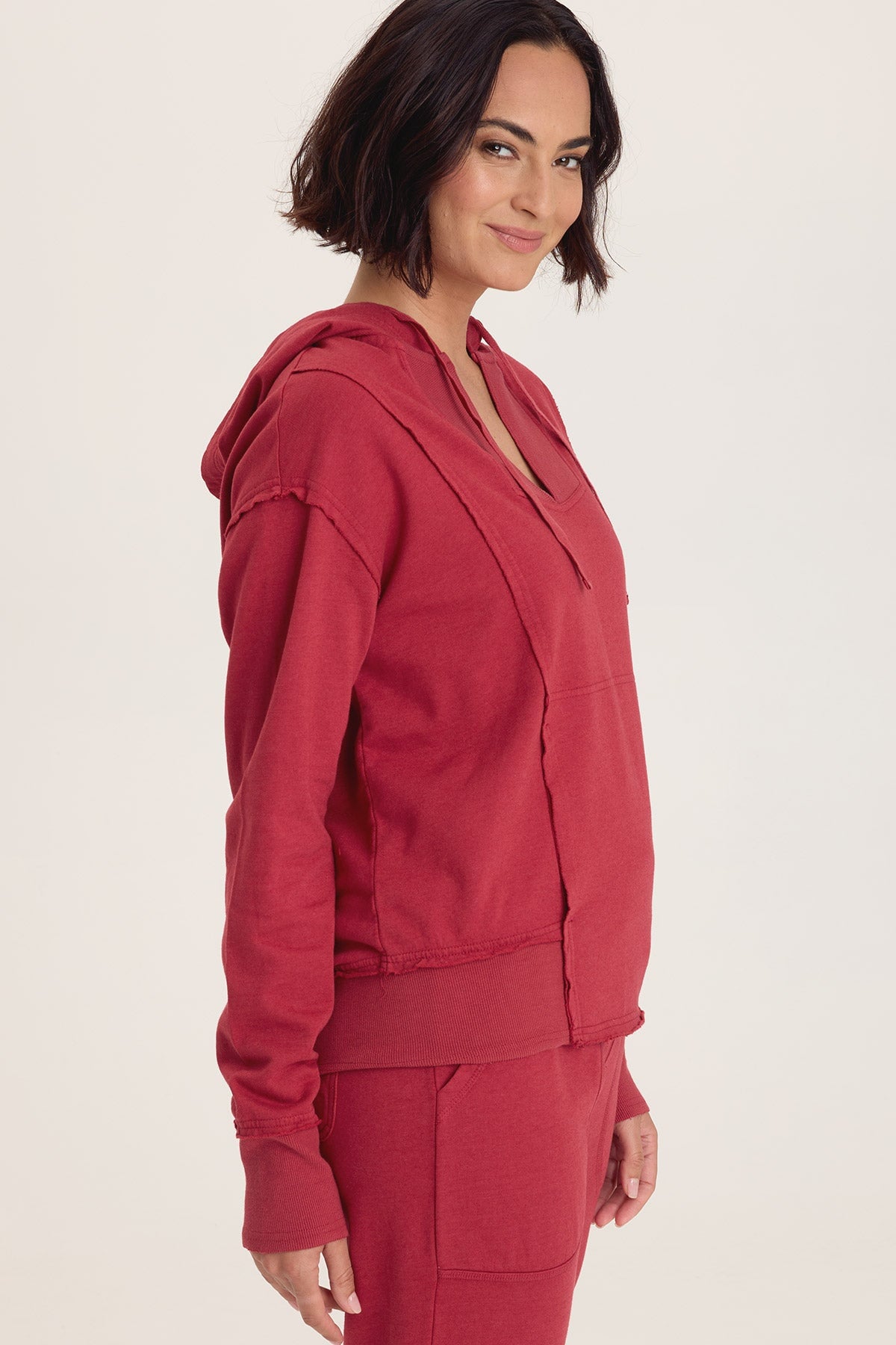 Wearables Rosalyn Casual Fleece Hoodie Corundum - XCVI
