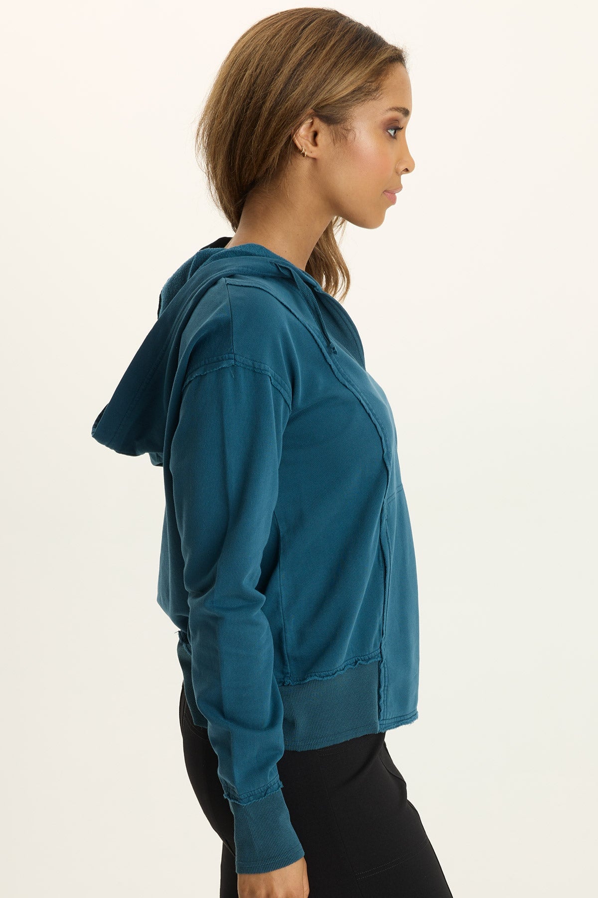 Wearables Rosalyn Casual Fleece Hoodie Abyss Pigment - XCVI