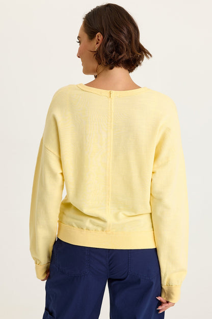 Wearables Rolin Terry V-Neck Long Sleeve Pullover Lunaria - XCVI