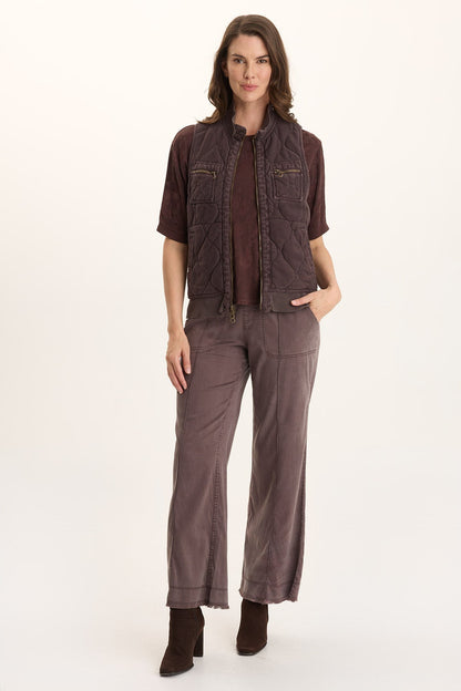 Aeric Quilted Vest Bistro Pigment - XCVI
