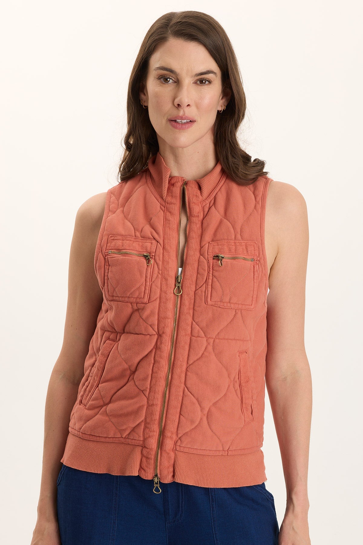 Aeric Quilted Vest Papaver - XCVI
