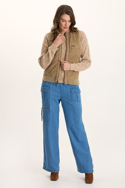 Aeric Quilted Vest Plateau Pigment - XCVI