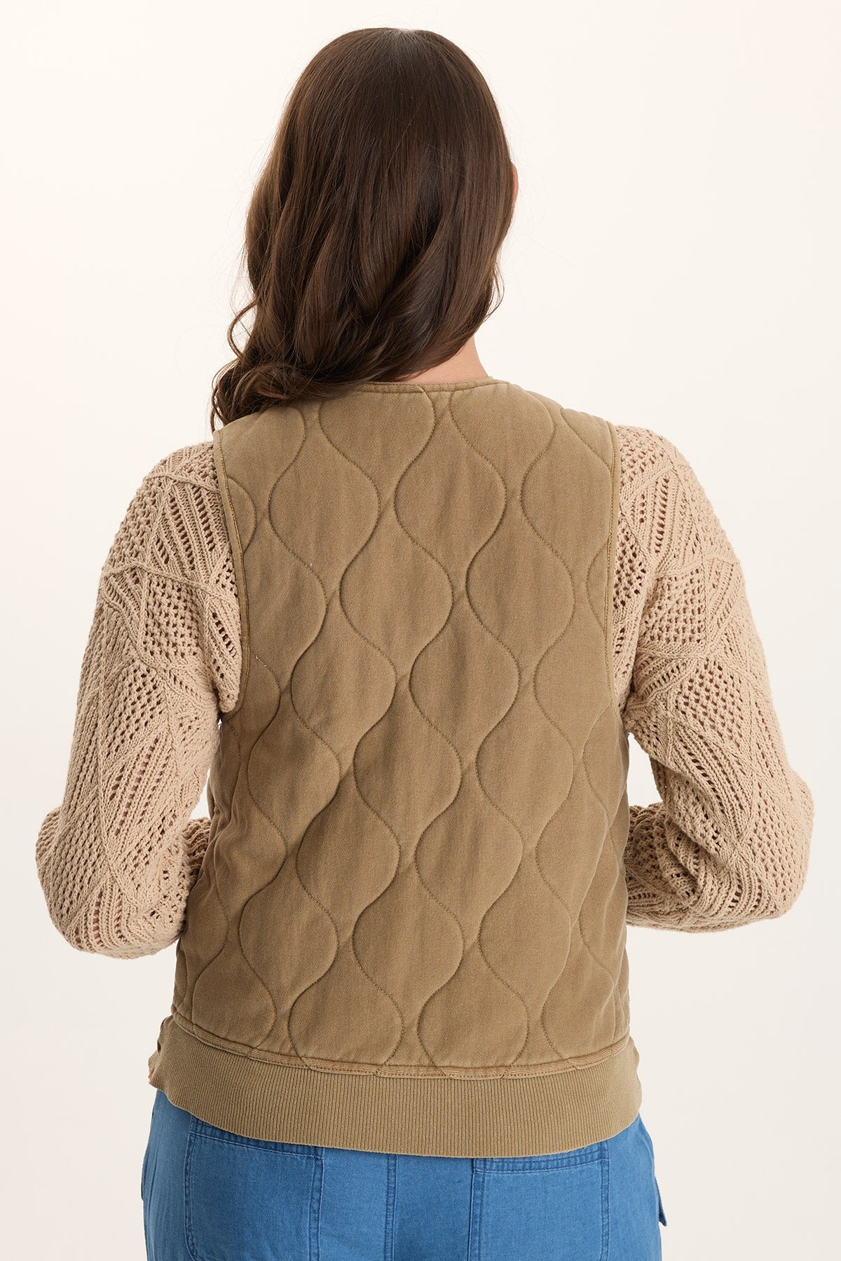 Aeric Quilted Vest Plateau Pigment - XCVI