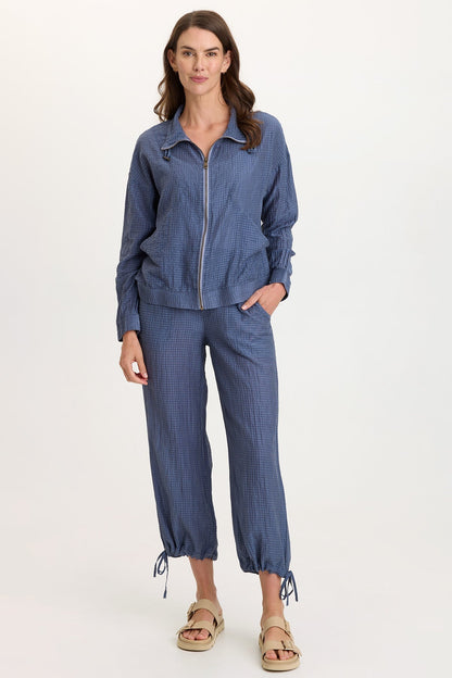 Ryker Waffle Weave Front Pocket Zip-Up Sporty Jacket Hypnotic Pigment - XCVI