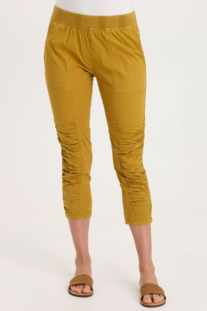 Geyser Stretch Poplin 2-Pockets Pull-On Waistband Crop Pant  - XCVI
