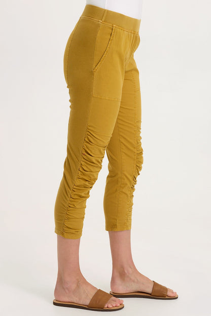 Geyser Stretch Poplin 2-Pockets Pull-On Waistband Crop Pant  - XCVI