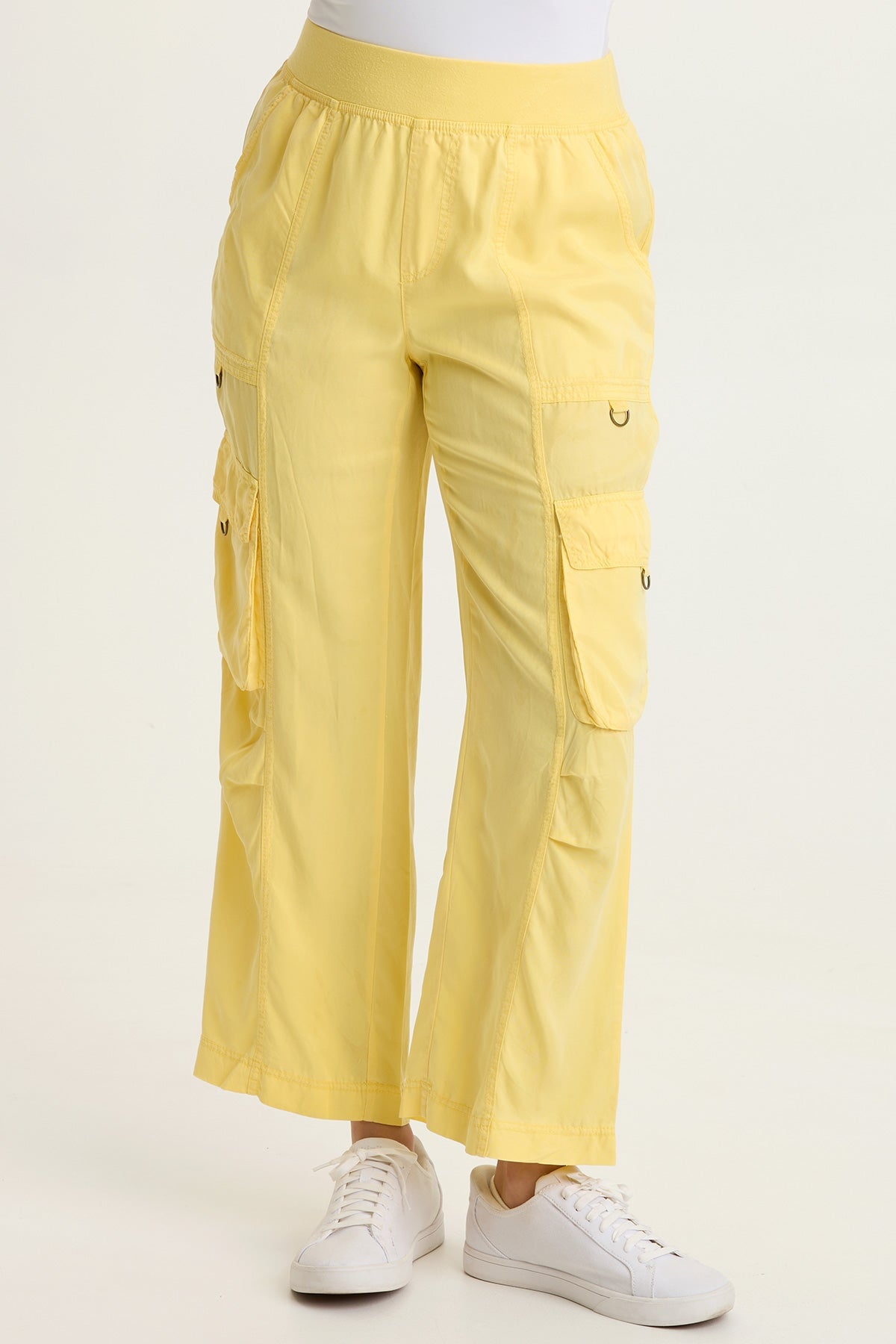 Radnot Tencel Twill D-Ring Cargo Crop Pull-On Pants Squash Blossom - XCVI