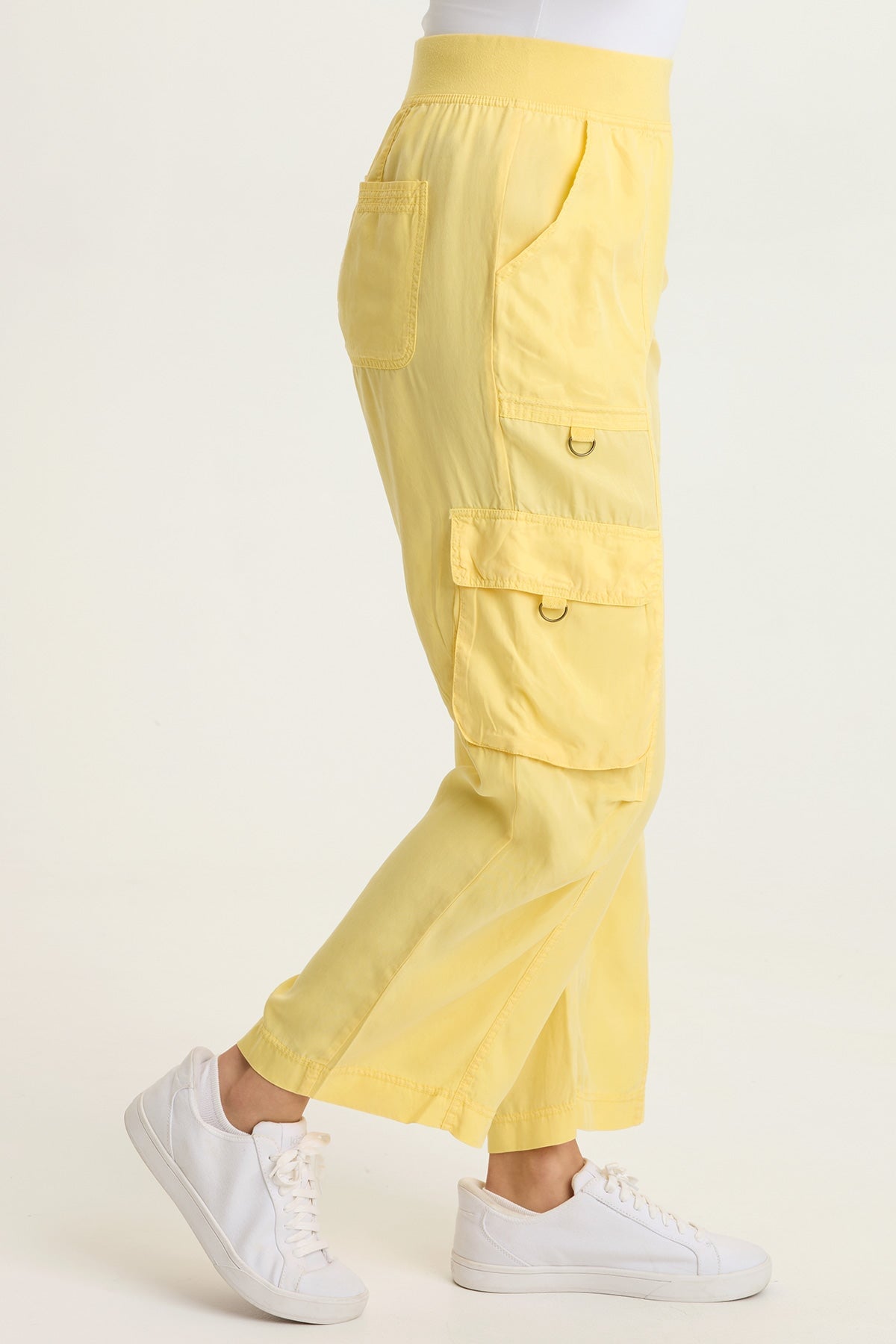 Radnot Tencel Twill D-Ring Cargo Crop Pull-On Pants Squash Blossom - XCVI