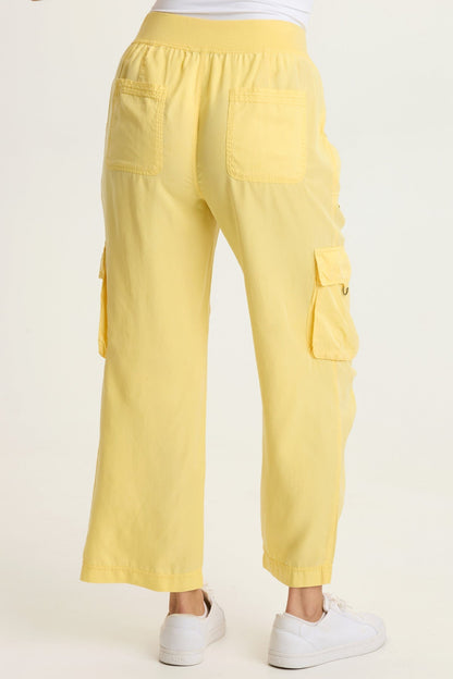 Radnot Tencel Twill D-Ring Cargo Crop Pull-On Pants Squash Blossom - XCVI