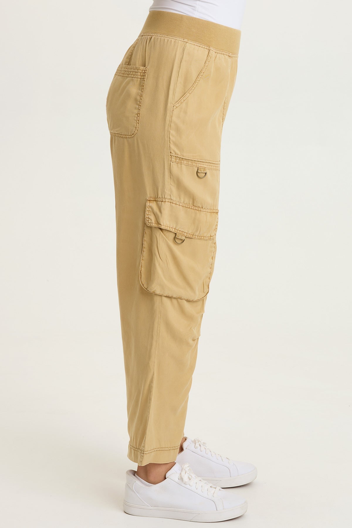 Radnot Tencel Twill D-Ring Cargo Crop Pull-On Pants Sepia Pigment - XCVI