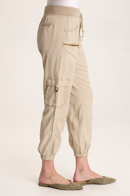 Hansa Twill Cargo Jogger Pant Tanglewood Pigment - XCVI