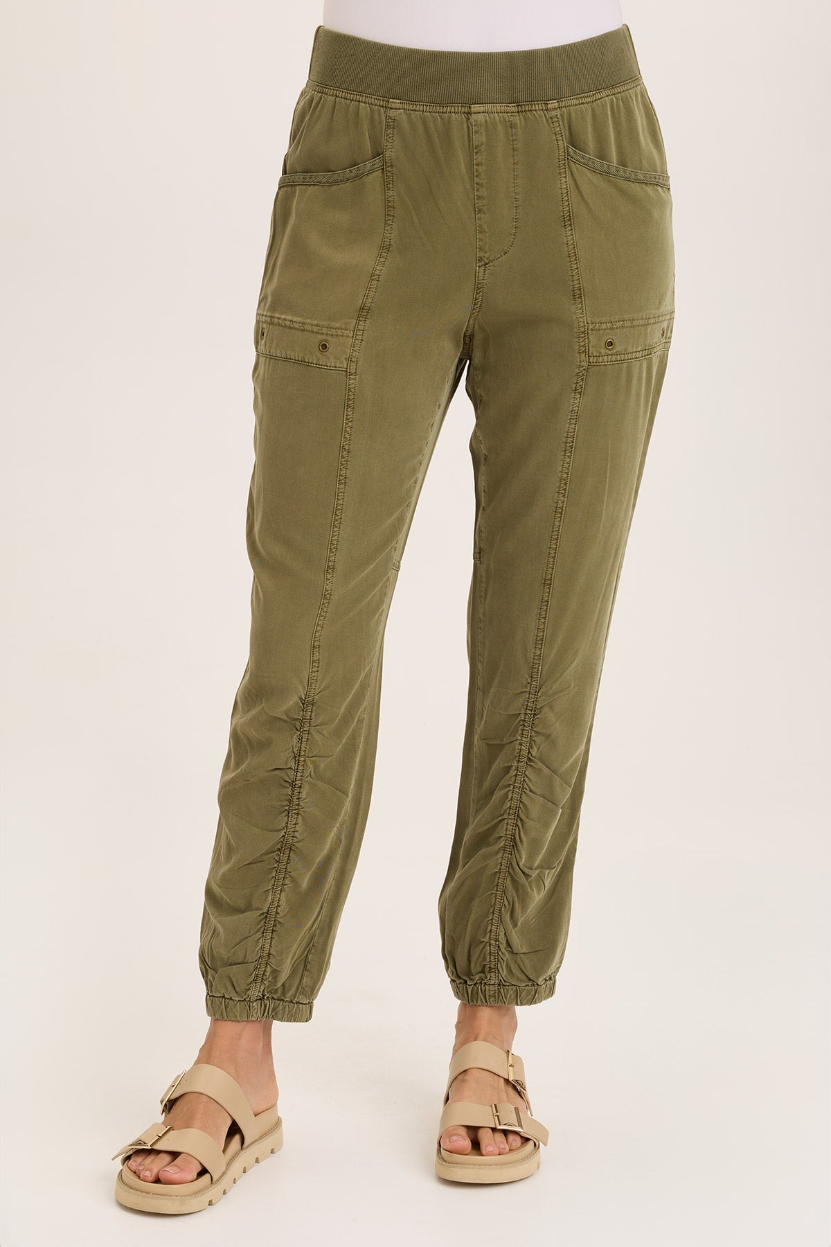 Wearables Squire Twill Banded Hem Casual Pant Kombu Pigment - XCVI