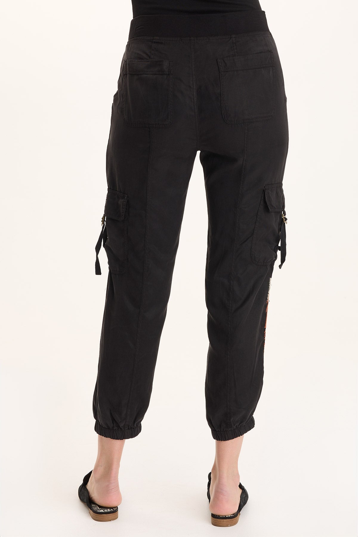 Embroidered Darri Twill Jogger Pant Black - XCVI