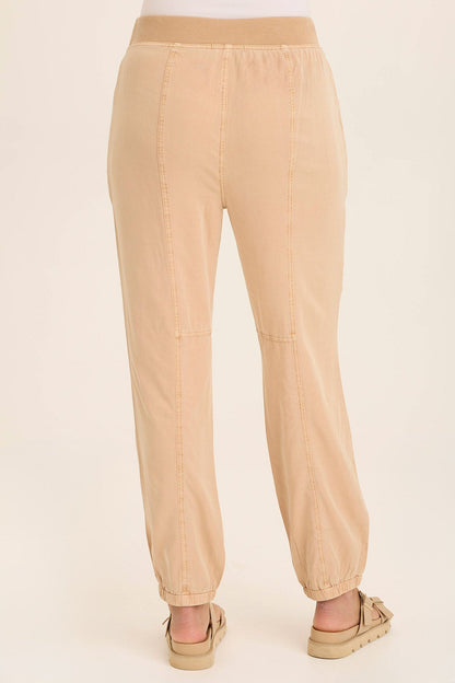 Wearables Squire Twill Banded Hem Casual Pant Fireclay Pigment - XCVI