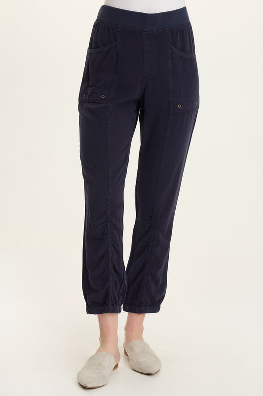 Wearables Squire Twill Banded Hem Casual Pant Navy - XCVI
