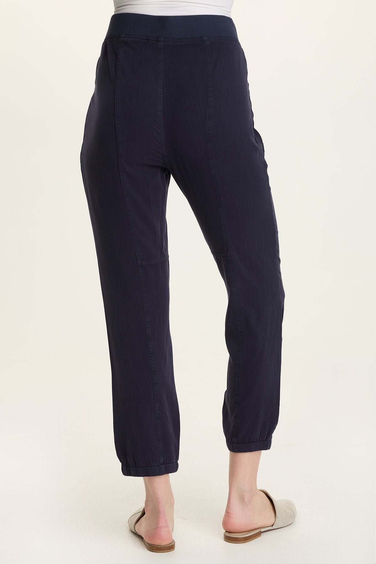 Wearables Squire Twill Banded Hem Casual Pant Navy - XCVI