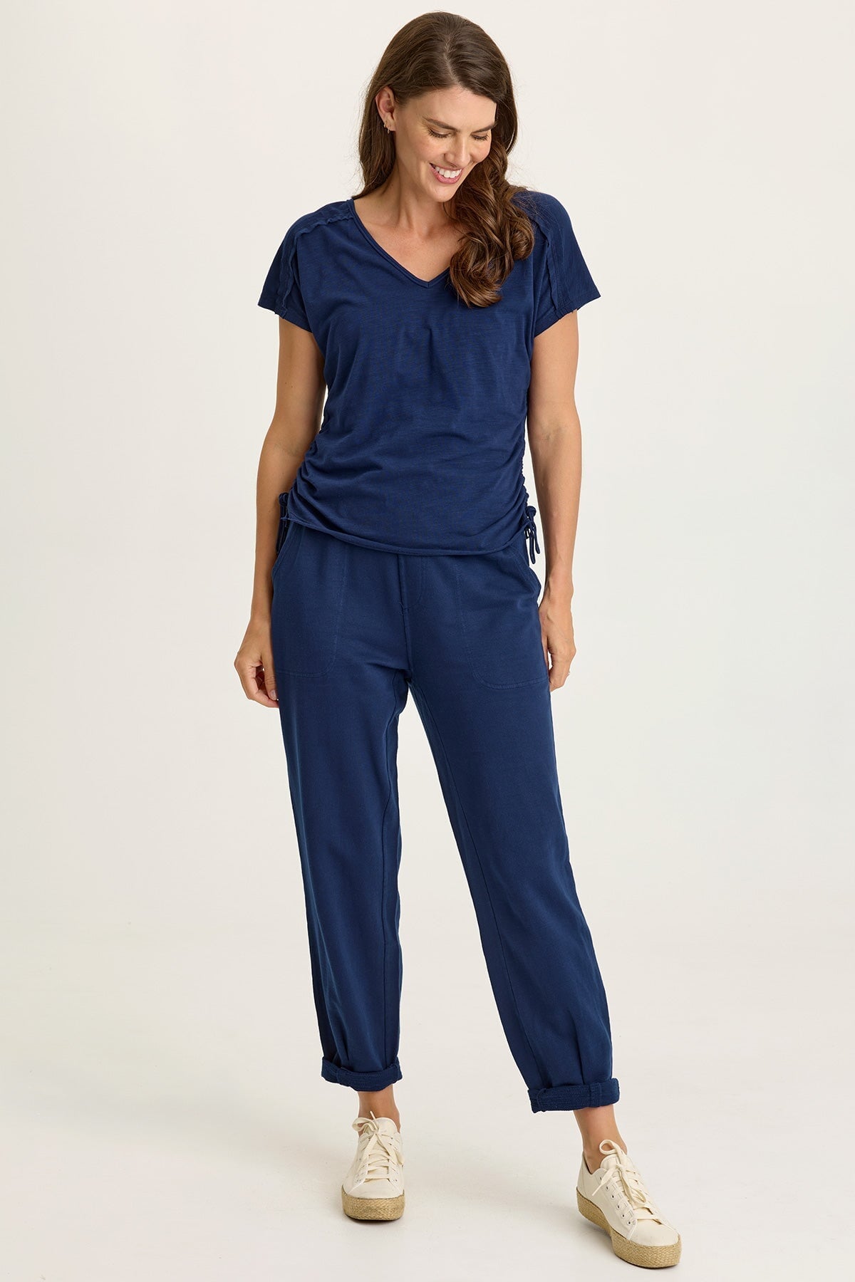 Wearables Kline Terry Pleated Leg Opening Jogger Pull-On Pant Airdale Pigment - XCVI