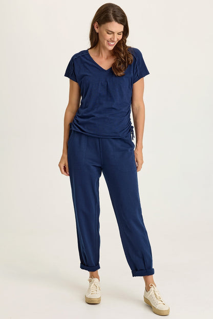 Wearables Kline Terry Pleated Leg Opening Jogger Pull-On Pant Airdale Pigment - XCVI