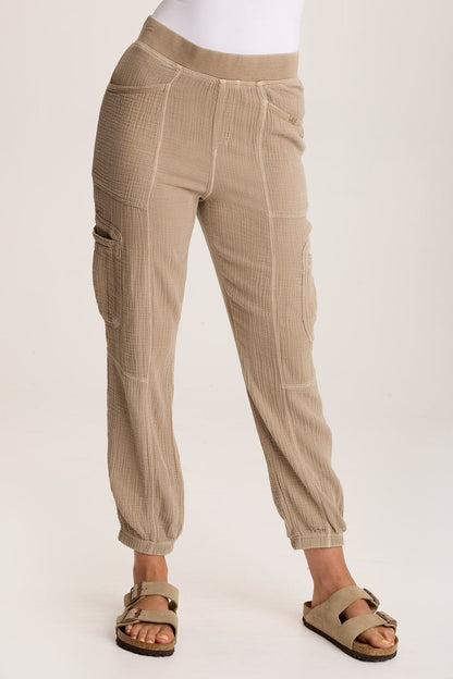 Hidalgo Plush Gauze Jogger Tanglewood Pigment - XCVI