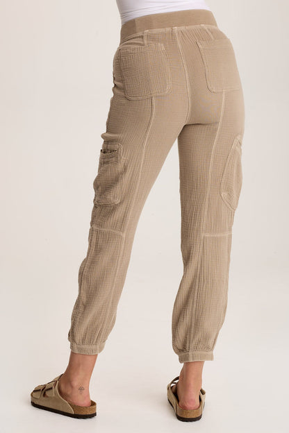 Hidalgo Plush Gauze Jogger Tanglewood Pigment - XCVI
