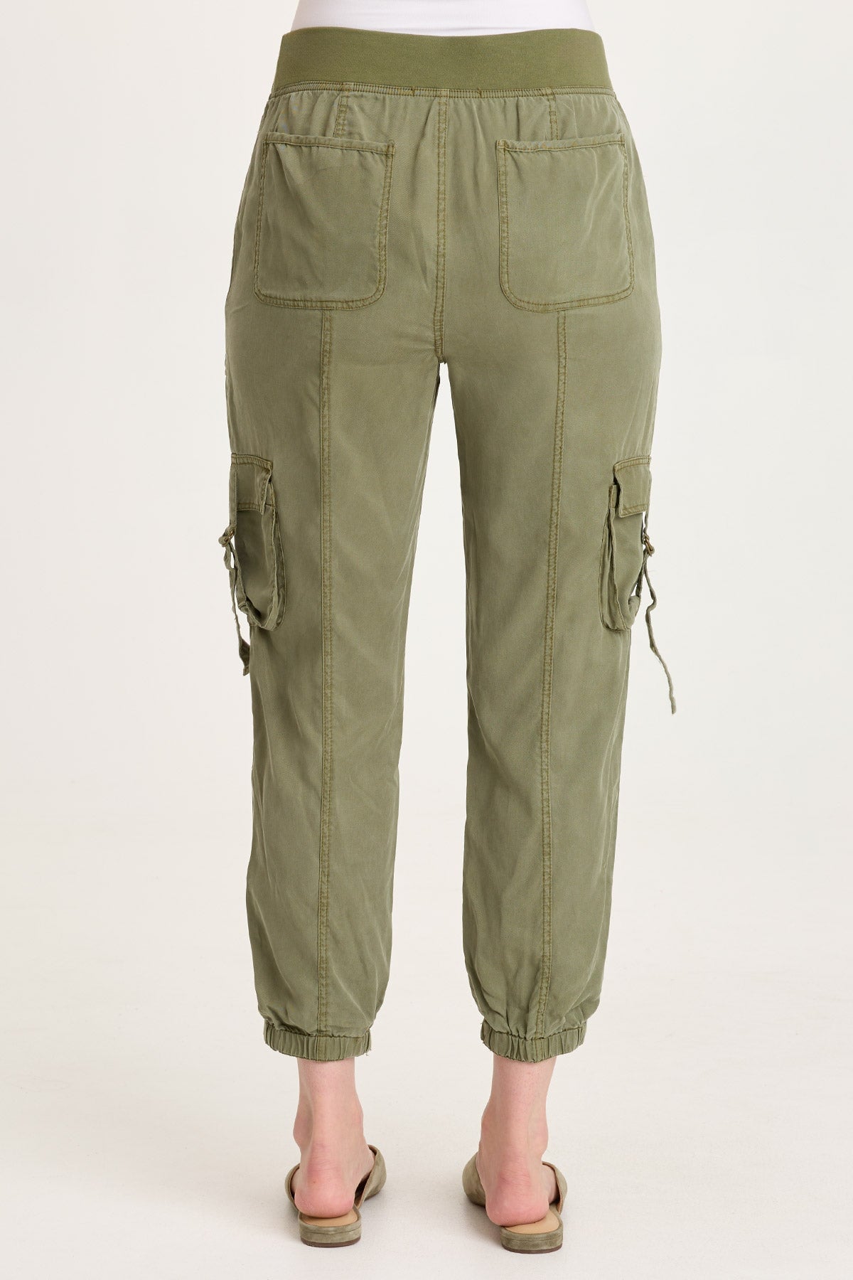 Olexa Tencel Twill Banded Hem Cargo Pull-On Pant Espalier Pigment - XCVI